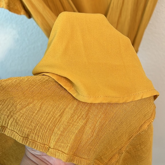 Lulus Mustard Yellow Wrap Dress - Picture 10 of 10